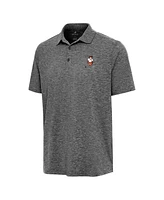 Antigua Men's Heather Black Clemson Tigers Golfer Par 3 Polo Shirt