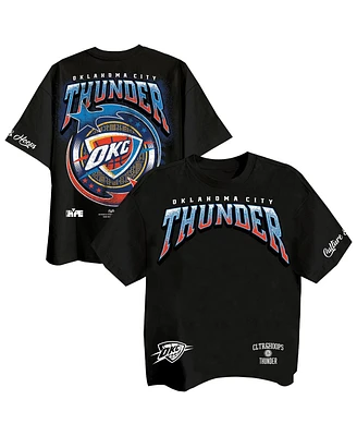 Two Hype Men's Black Oklahoma City Thunder Drip Dime Collection Premium T-Shirt