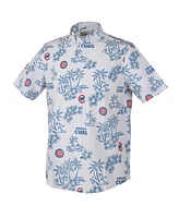 Reyn Spooner Men's White Chicago Cubs Kekai Performance Button-Up Shirt