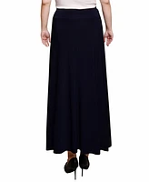 Ny Collection Petite Wide Yoked Maxi Skirt
