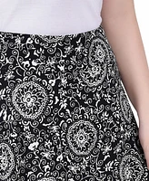 Ny Collection Petite Wide Waisted Knee Length Skirt