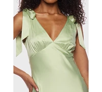 B Darlin Juniors' Sleeveless Satin Maxi Dress