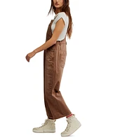 Free People Women's Cotton Deep Trance Overalls