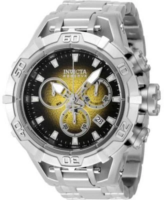 Invicta Mens 47848 Reserve Quartz Chronograph Black Yellow Dial Watch