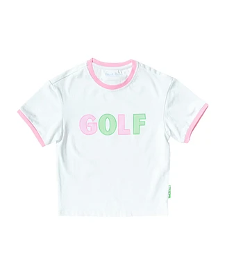 Bits & Bows Toddler Pink Golf Crewneck T-Shirt