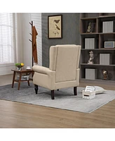 Mondawe Wood Frame Armchair, Modern Accent Chair Lounge For Living Room