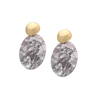 Sohi Women's Red Marble Drop Earrings