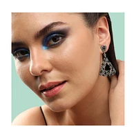 Sohi Women's Gold Triangle Drop Earrings