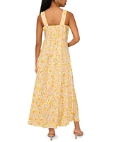 Msk Women's Sleeveless Square-Neck Maxi Dress