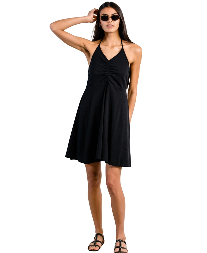Able Women's Elliana Ruched Halter Dress