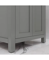 Myra 24 in. Bath Vanity in Cashmere Grey with Integrated Ceramics Vanity Top and Sink