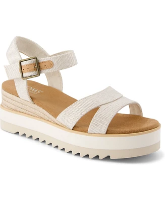 Toms Women's Louisa Open Toe Wedge Sandals