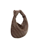 Melie Bianco Brigitte Studded Large Shoulder Bag