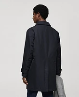 Mango Men's Quilted Water-Repellent Trench Coat