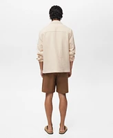 Mango Men's Structured Cotton Overshirt