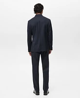 Mango Men's Cold Wool Double-Breasted Suit Blazer