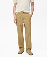 Mango Men's Straight-Fit Cotton Pants
