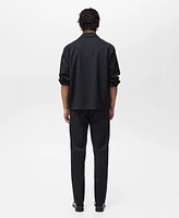 Mango Men's Shirt Collar Cold Wool Jacket