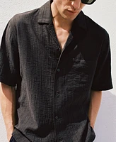 Mango Men's Creased-Effect Shirt