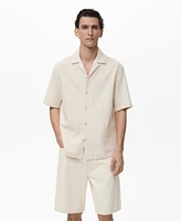 Mango Men's Linen-Blend Regular-Fit Shirt