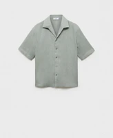 Mango Men's Linen Short Sleeve Shirt