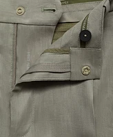 Mango Men's Pleated Linen Pants
