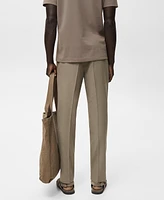 Mango Men's Cotton Tapered Crop Pants