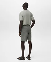 Mango Men's Slim-Fit Chino Cotton Bermuda Shorts