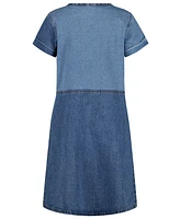 Clavin Klein Big Girls Patchwork Denim Dress