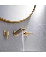 Greenspring Two-Handle Wall Mounted Bathroom Faucet