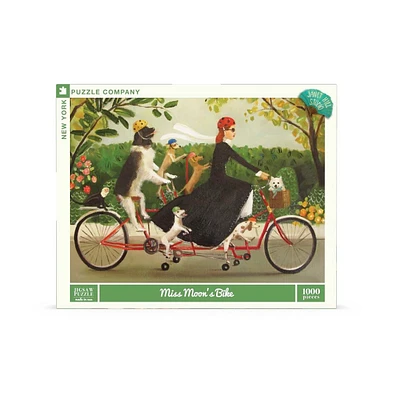 New York Puzzle Company Miss Moon's Bike 1000 Piece Puzzle