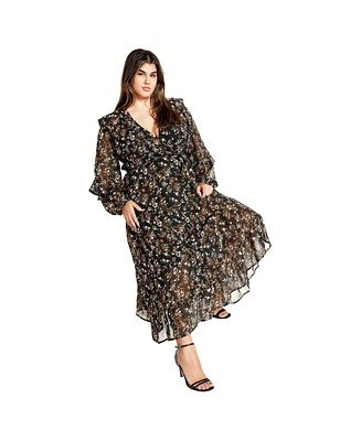 City Chic Plus Lila Maxi Dress