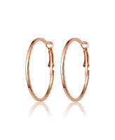 Rachel Glauber Textured Rope Round Hoop Earrings