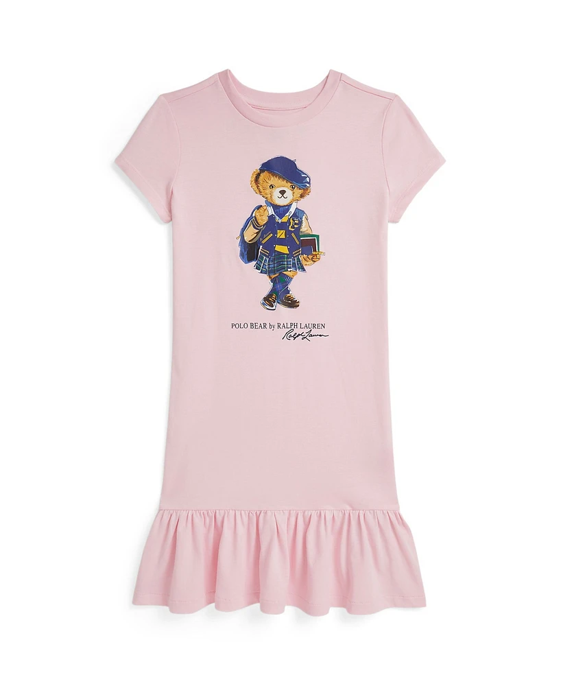 Polo Ralph Lauren Big Girls Polo Bear Cotton Jersey Dress
