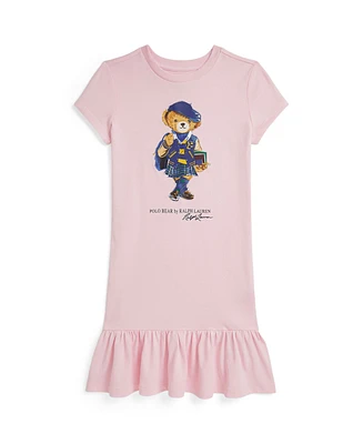Polo Ralph Lauren Big Girls Polo Bear Cotton Jersey Dress
