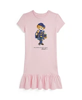 Polo Ralph Lauren Big Girls Polo Bear Cotton Jersey Dress