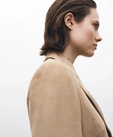 Mango Women's Fitted Suede Jacket
