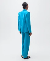 Mango Women's Straight-Fit Suit Jacket