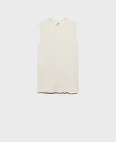 Mango Women's Side Openings Ribbed Top