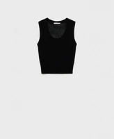 Mango Women's Low-Neck Knitted Top