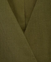 Mango Women's Linen-Blend Wrap Top
