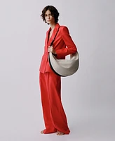 Mango Women's Double-Breasted Linen Suit Jacket