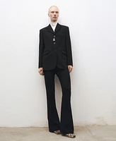 Mango Women's Straight Button Suit Blazer