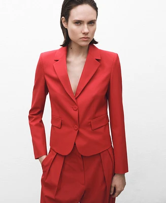 Mango Women's Wool-Blend Suit Jacket