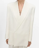 Mango Women's Double-Breasted Lyocell Suit Jacket