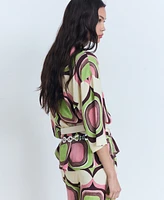 Mango Women's Geometric Print Blouse