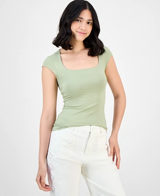 And Now This Women's Square Neck Cap Sleeve Top, Exclusively at Macy's