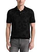 Perry Ellis Men's Floral Jacquard Polo Shirt