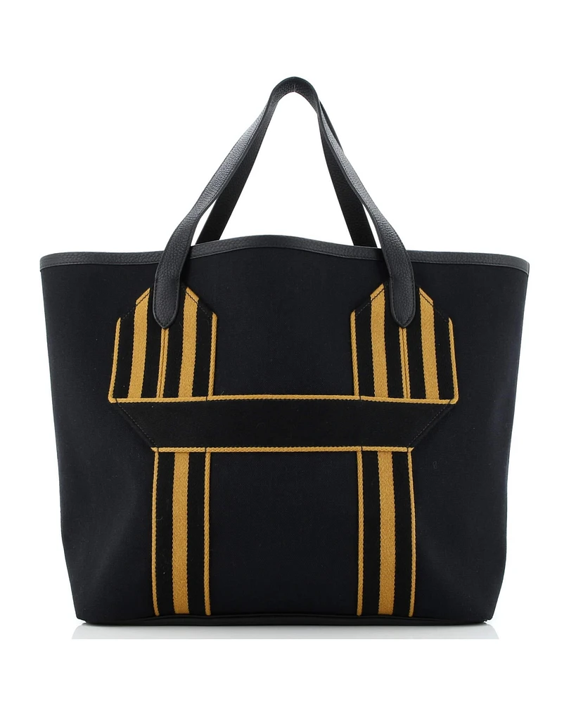 Pre-Owned Hermes Pursangle Tote Canvas with Leather