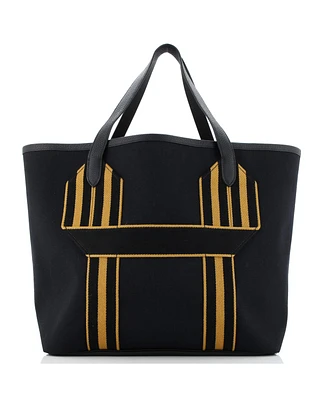 Pre-Owned Hermes Pursangle Tote Canvas with Leather